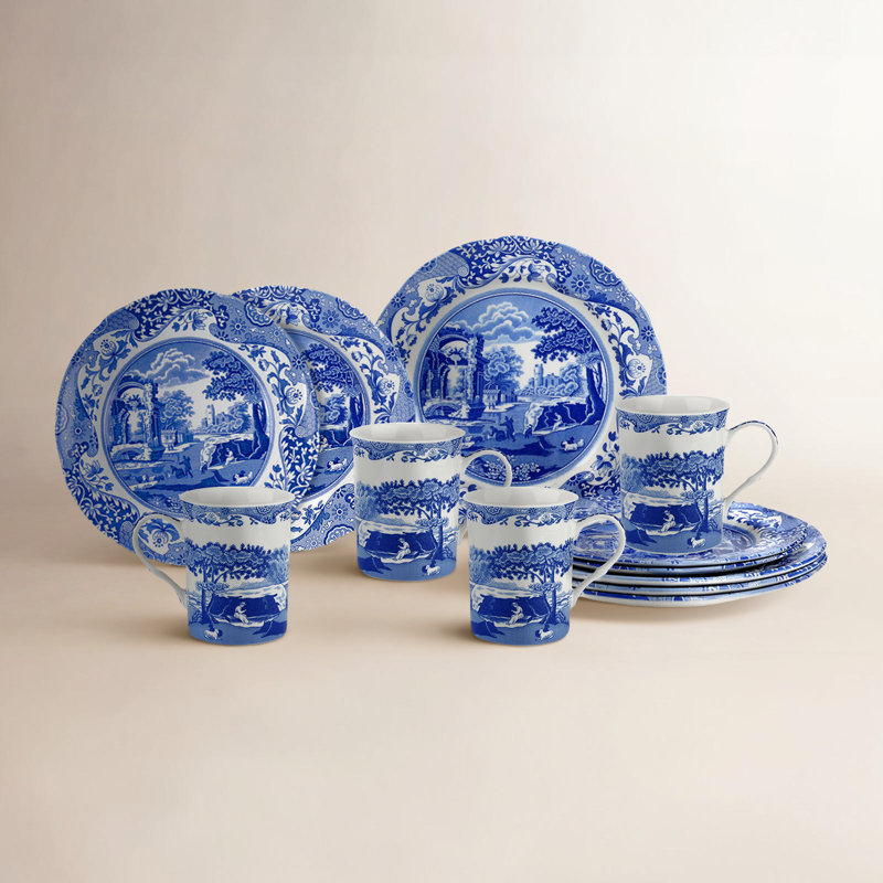 Spode Blue Italian 12-Pc Set W Mug & Reviews | Wayfair